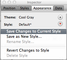 Save style changes
