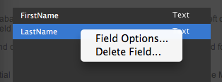 Field options
