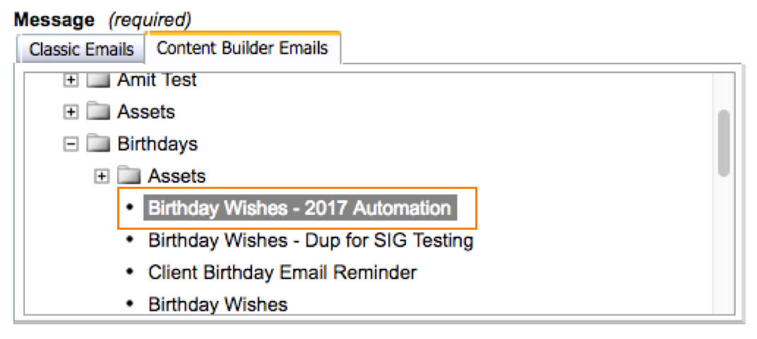 Figure 23 - Select the email
