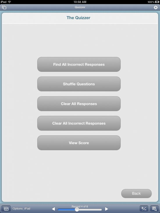 Quizzer Options