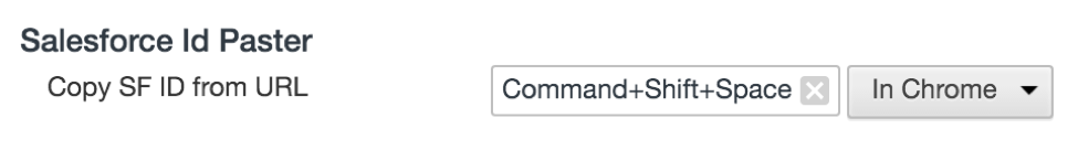 Copy a record ID and use a configurable key combination to open the record.