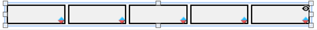 Button bar with 5 segments