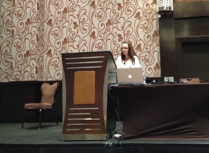 Picture of Makah during her DevCon session