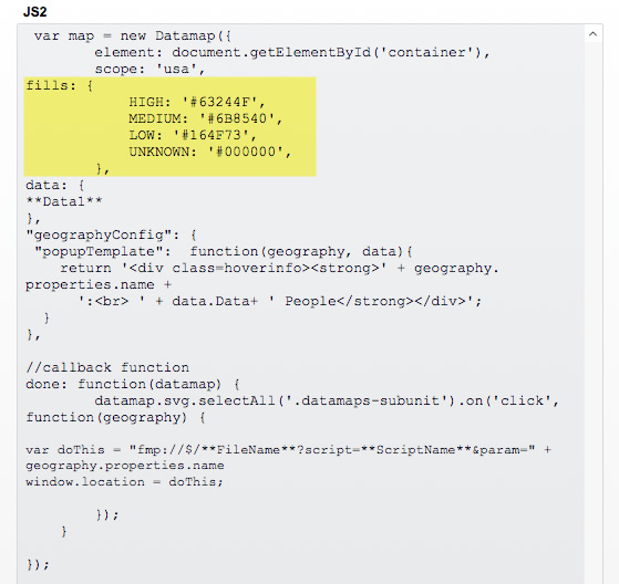 Edit the JavaScript in the JS2 field.