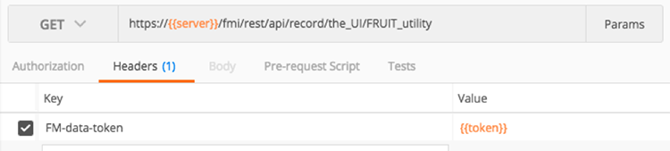FileMaker Data API - Specify Token - Postman Test