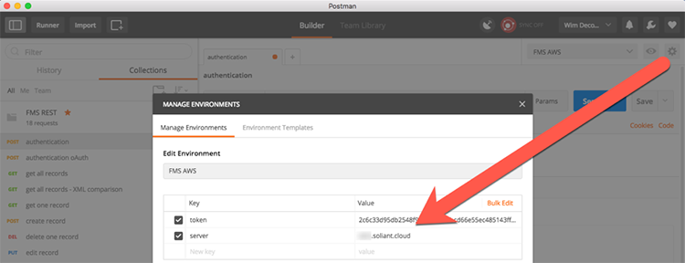 FileMaker Data API - Manage Environment