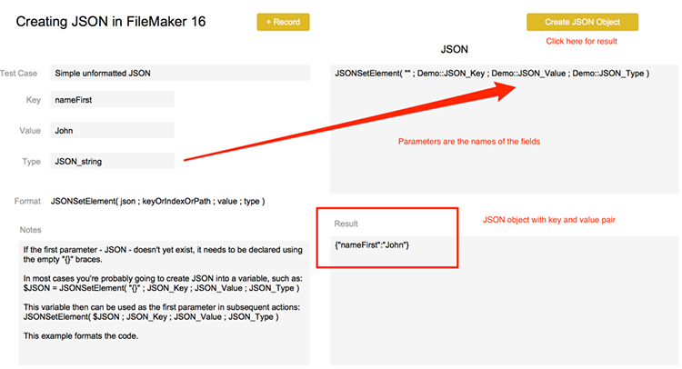 json in filemaker 16