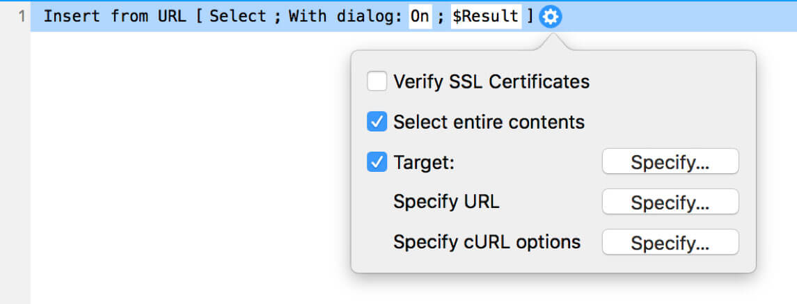 Figure 1: Send REST commands from FileMaker