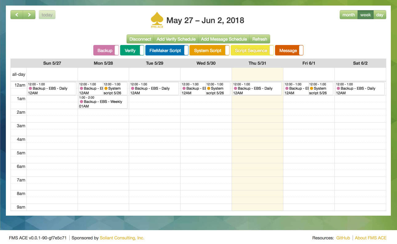 Calendar displays week view by default