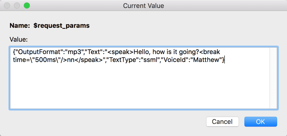 Figure 5 - $request_params variable