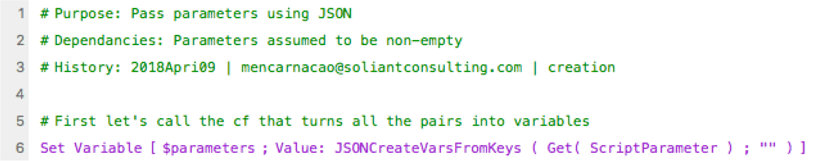 Use a custom function to pass parameter using JSON