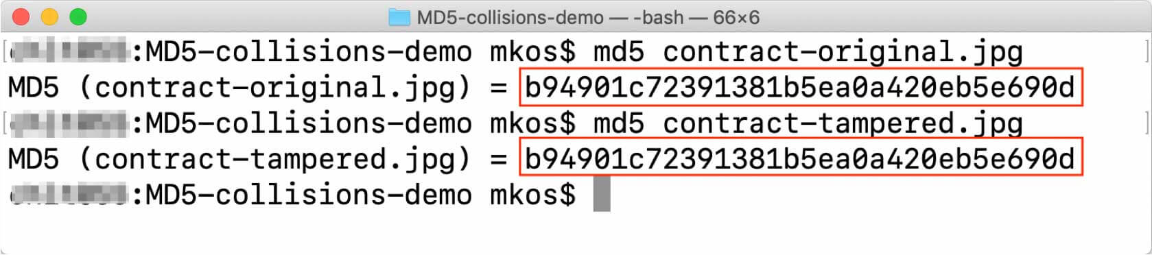 Screenshot of MD5 has for Figures 1 and 2