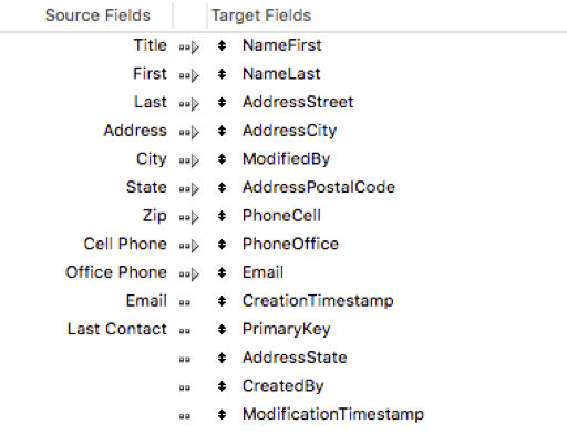 Data mapping in FileMaker 17