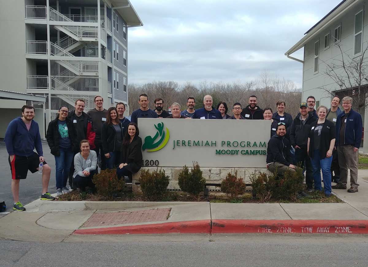 Soliant employees volunterring at the Jeremiah Program