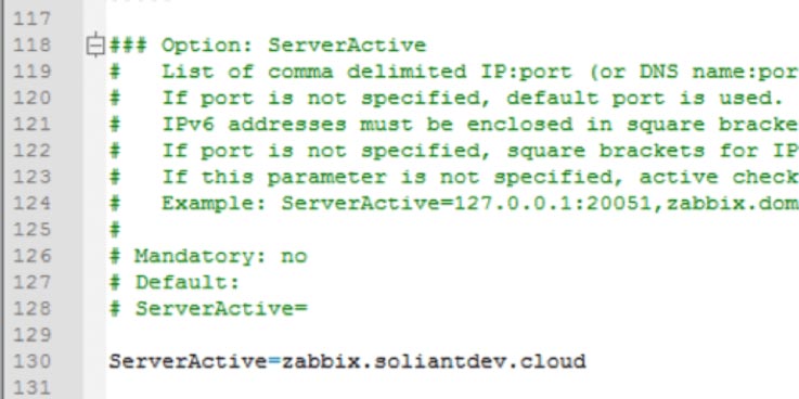 Screenshot of command to send data for Active items to the specified Zabbix server