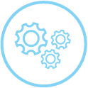 Gears to represent services for Amazon Web Services