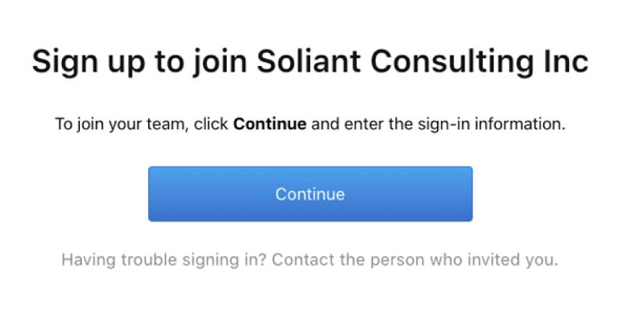 Figure 10b: Sign up dialog to join your team
