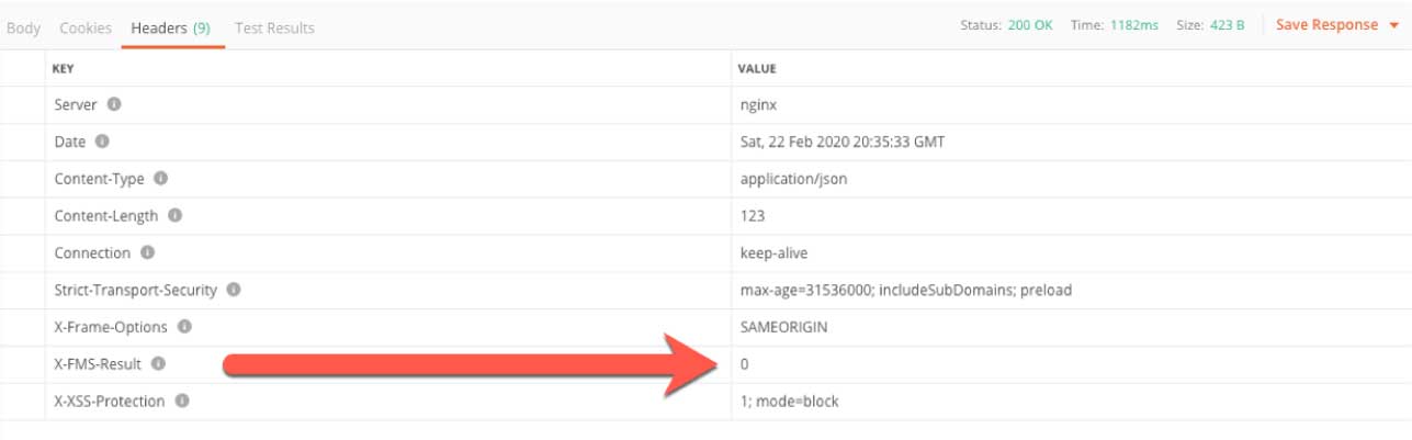 Figure 16: Screenshot of checking the responsee headers