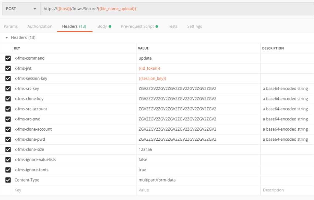 Figure 24: Screenshot of the Admin API call