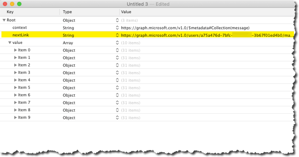 Figure 45. Screenshot of the nextlink in response
