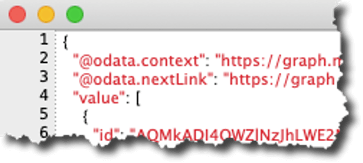 Figure 47. Screenshot of dots in JSON key names