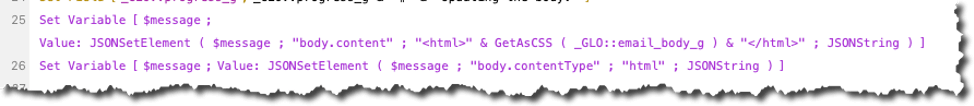 Figure 50. Screenshot of using GetAsCSS() to turn the text into HTML