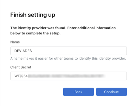 Figure 24: Screenshot of the FInish setting up dialog