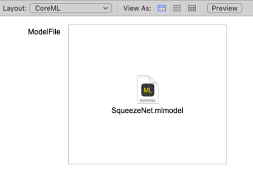 Screenshot of working model stored in a container field