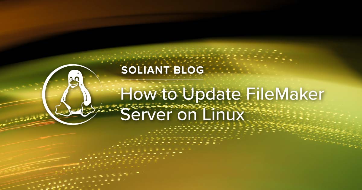 En sætning te Burger How to Update FileMaker Server on Linux | Soliant Consulting