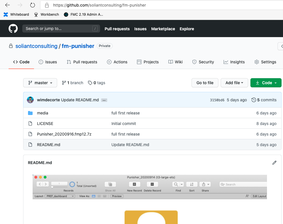 Screenshot of the FM-Punisher GitHub repo