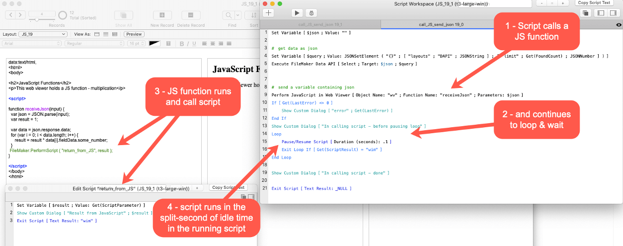 Screenshot of JavaScript example