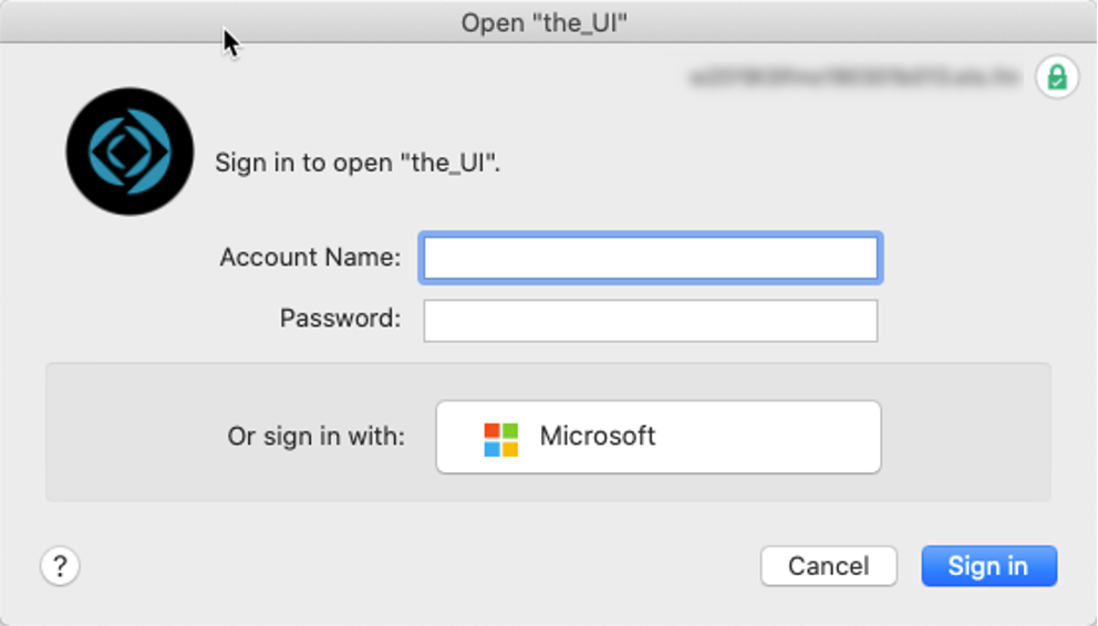 FileMaker Pro login dialog -- JJ is typing