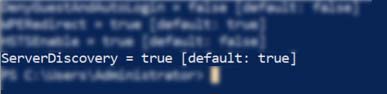 Screenshot of ServerDiscovery settings on Windows and macOS which is active by default