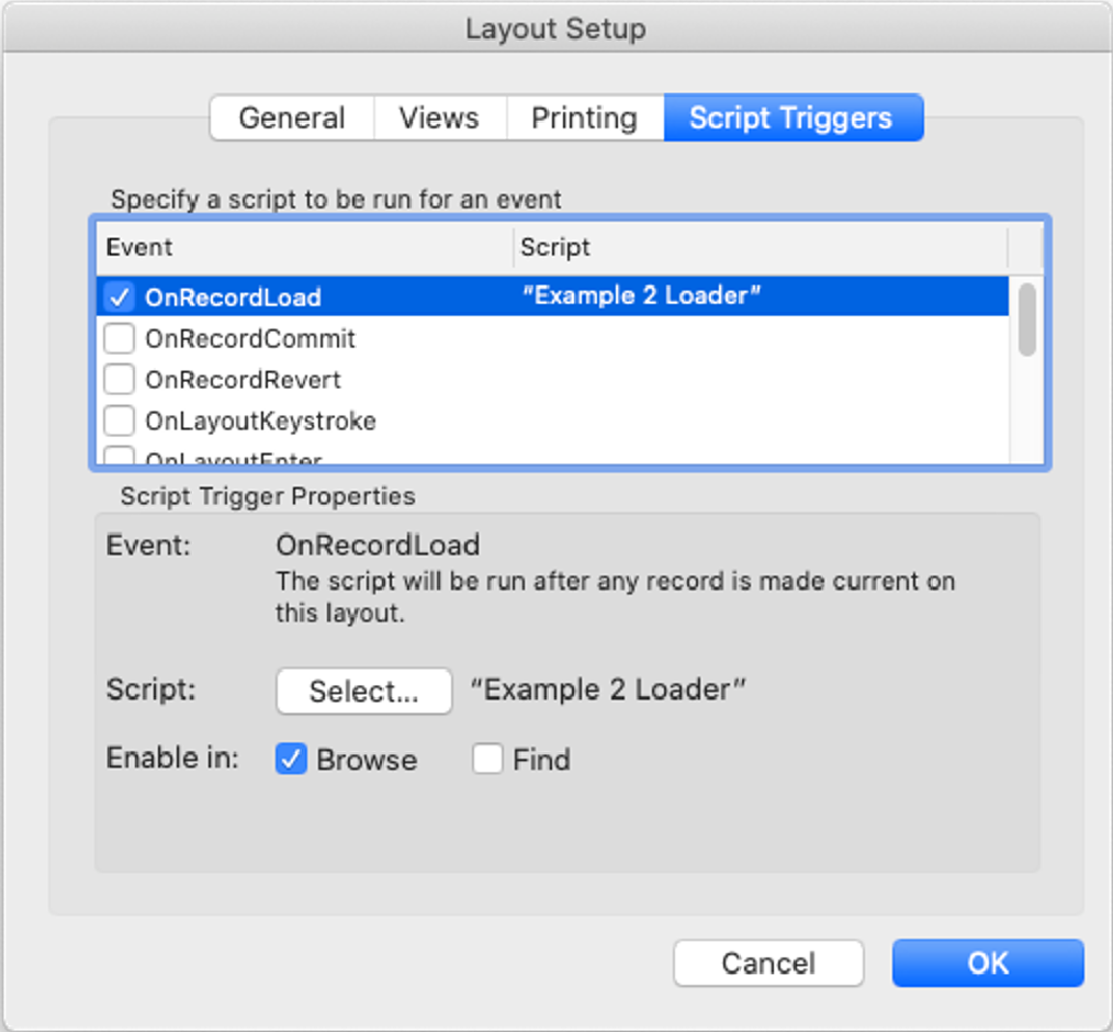 Layout setup for adding schema validation