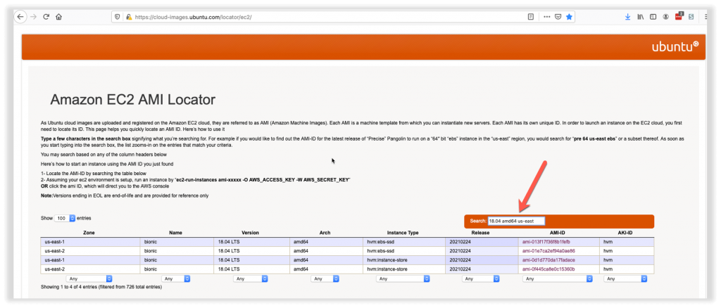 Photo of the Amazon EC2 AMI Locator with 