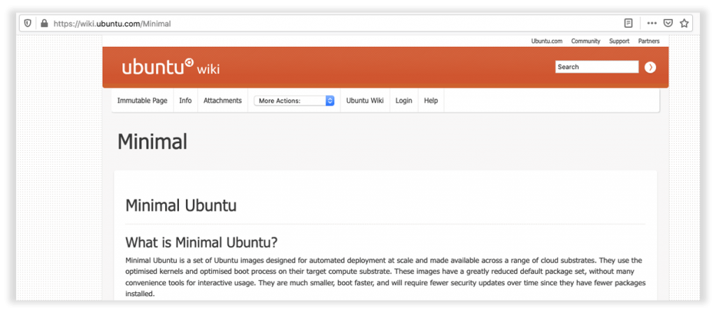 Photo of Ubunto Wiki for Minimal