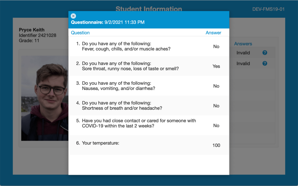 Previous Questionnaire