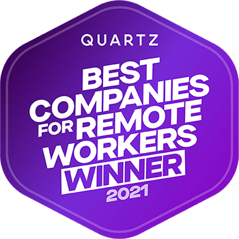 Quartz - Best Companies for Remote Workers Winner 2021