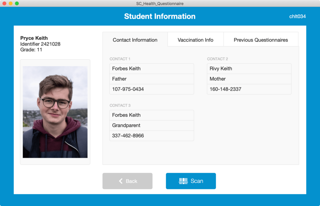 Student Detail - Contact Information
