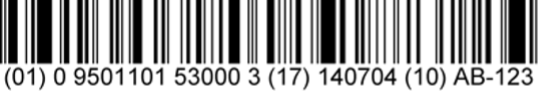 Example of an expanded barcode