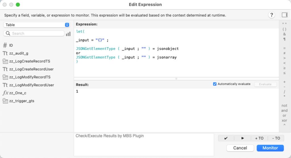 Using the new JSONGetElementType() for verifying the JSON data type