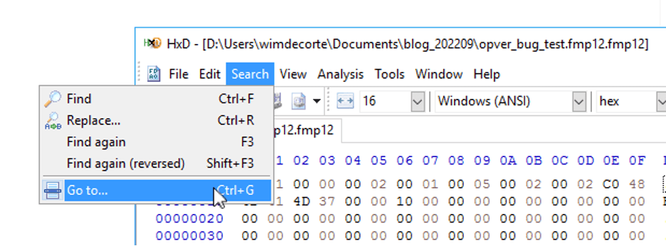 HxD hex editor for Windows