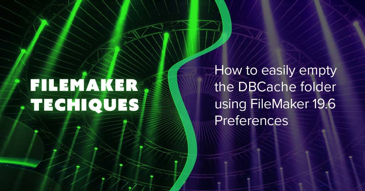 Zapping filemaker s database cache