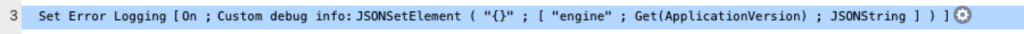 Allowing the Script Error Log enables the ability to add custom debug information to the log entry