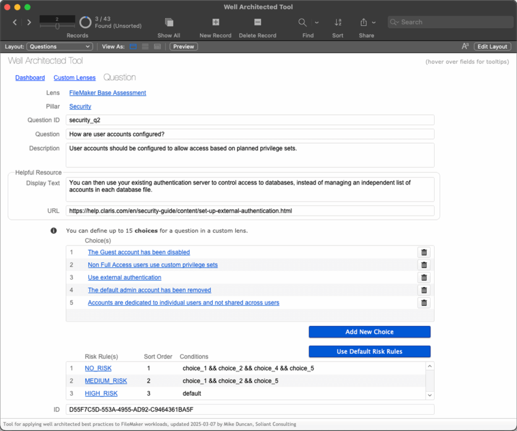 The AWS WA Tool makes it easy to organanize and develop your Custom Lens