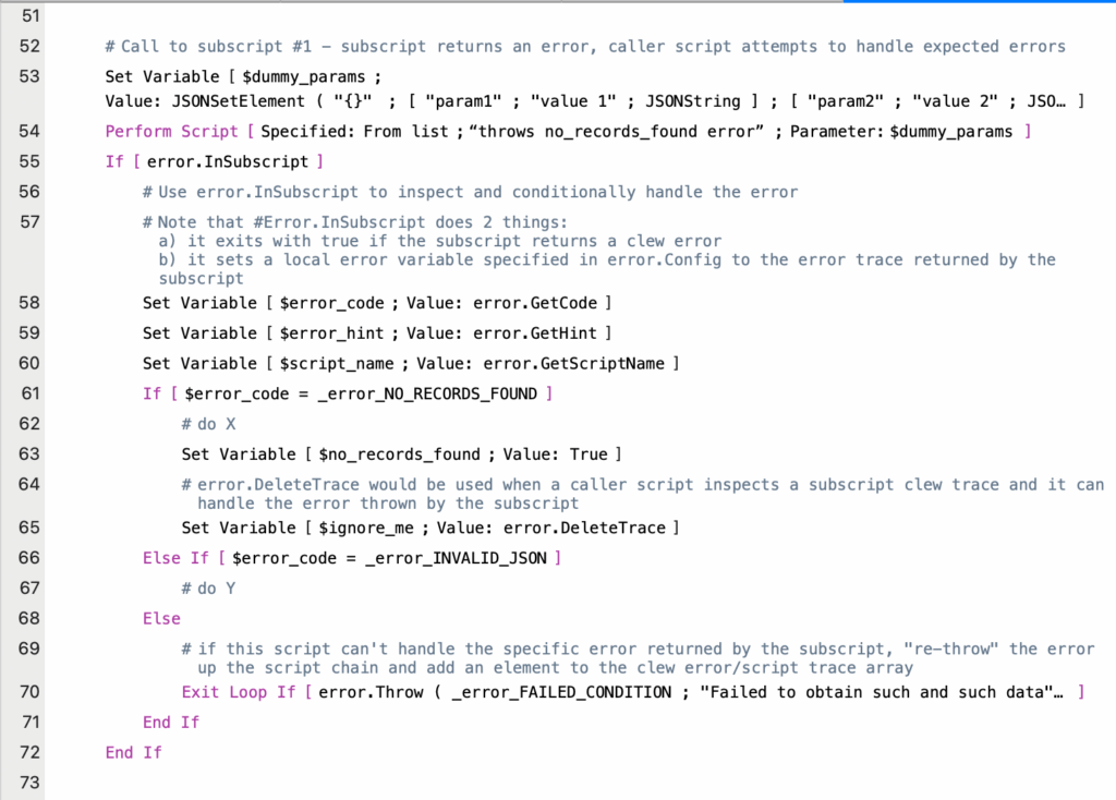 Inspecting the error returned by a subscript