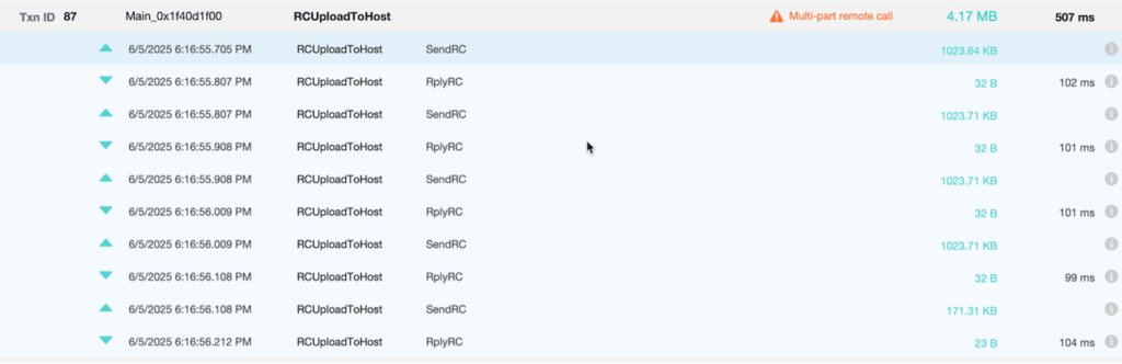 Saving the script resulted in 5 remote calls.