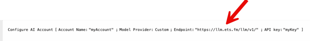 Using the HTTPS Endpoint in the Configure AI Account script step