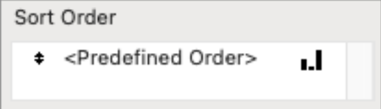 Sort Order