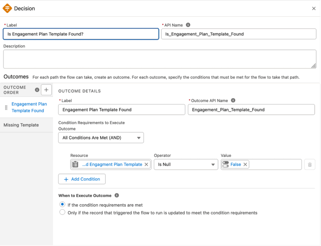 Adding a Decision element